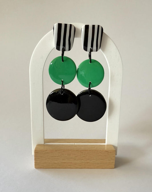 Mane Event large stud dangle earrings - Second Born Creative