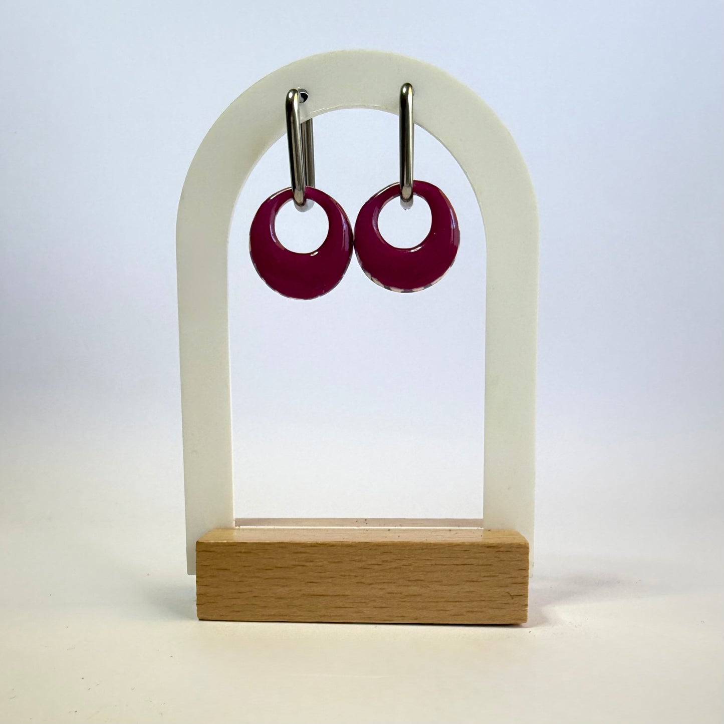 A-mazed hoop dangles