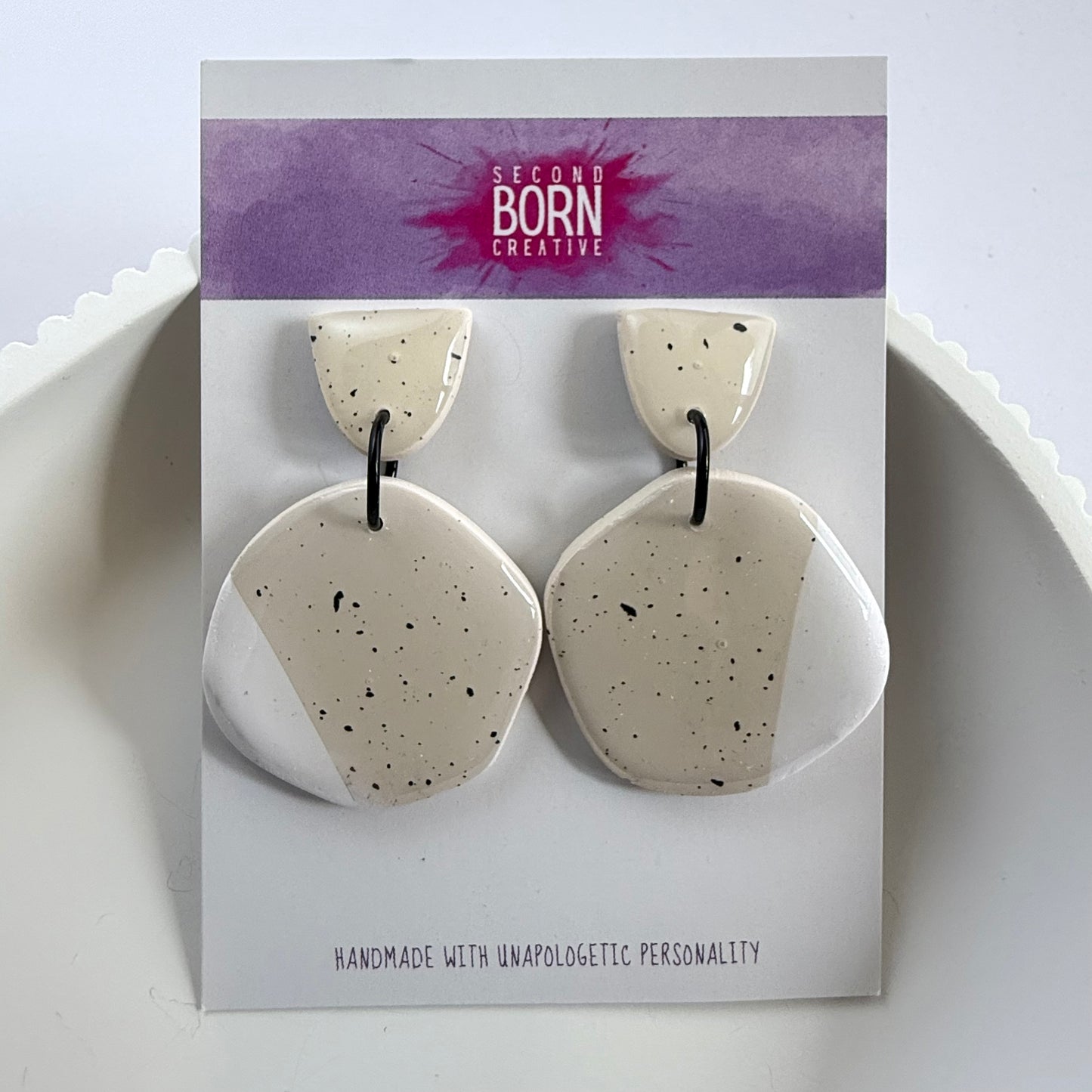 Light Earth medium stud dangle earrings