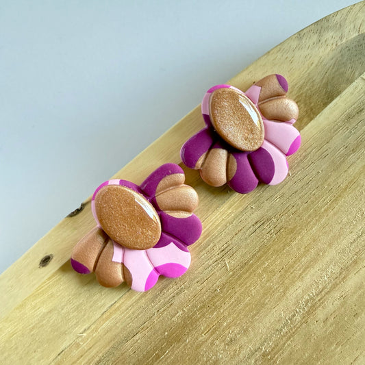 Yes Girl bronze extra statement studs