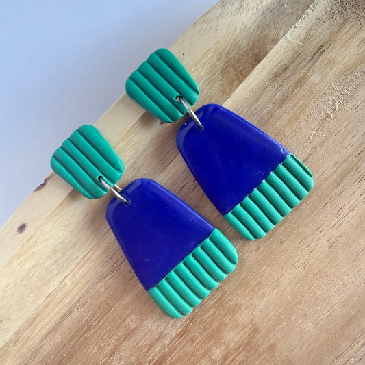 Bold Move blue green dangles