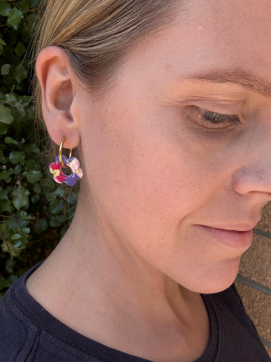 Pump up the Jam hoop dangles