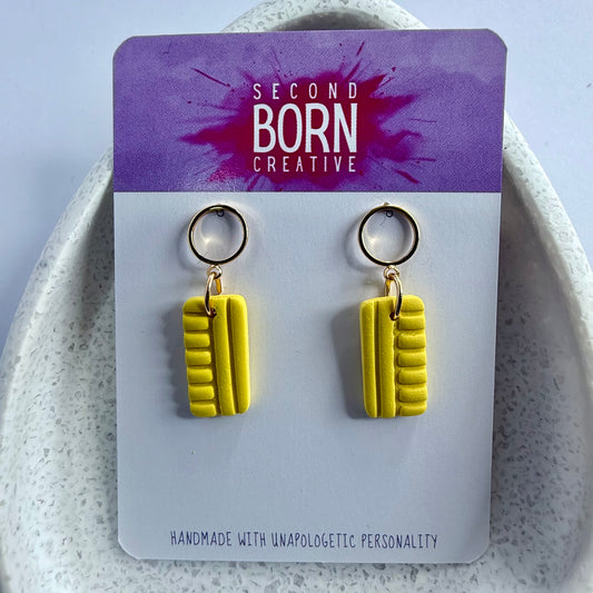 Bring It accent stud dangles (green or yellow)