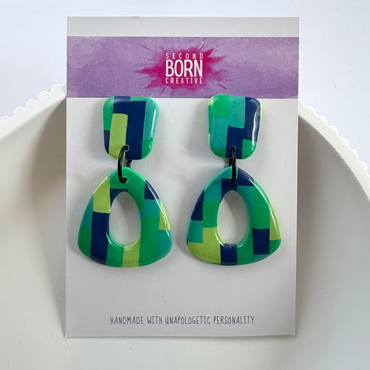 Build My Own World medium stud dangle earrings - Second Born Creative