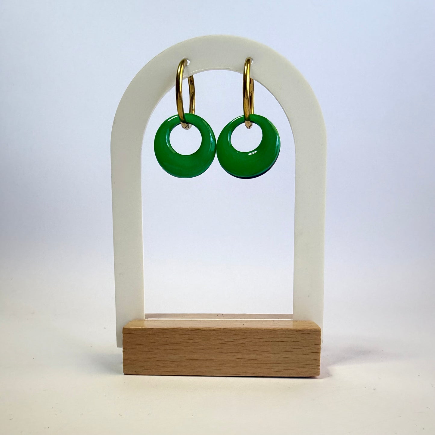 We're All Mad hoop dangles