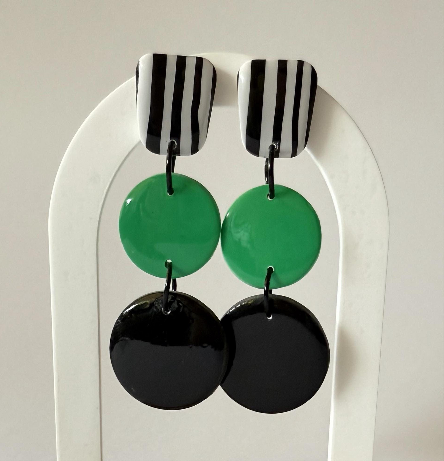 Mane Event large stud dangle earrings - Second Born Creative