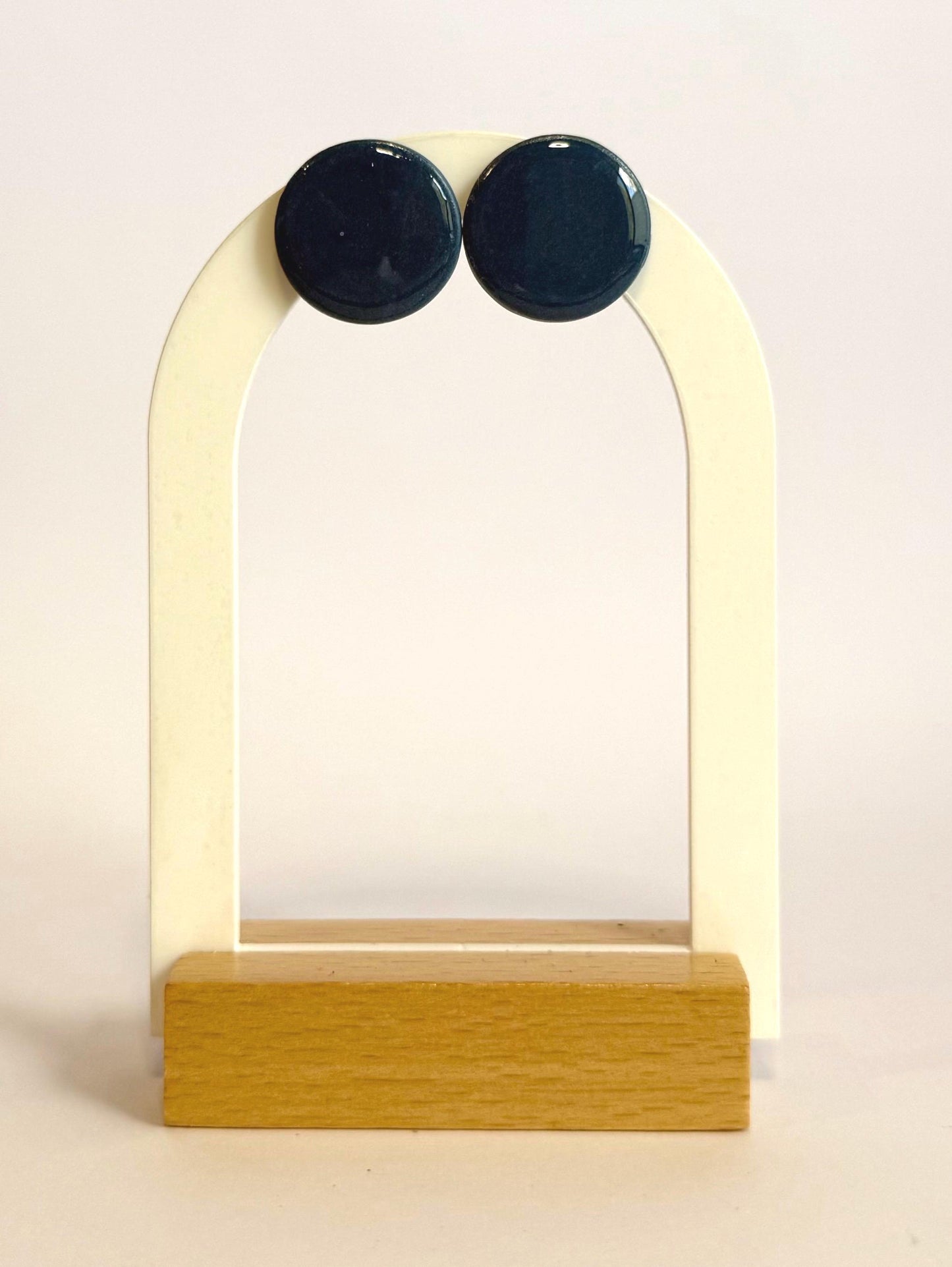 Blue on Blue statement studs - striped or plain