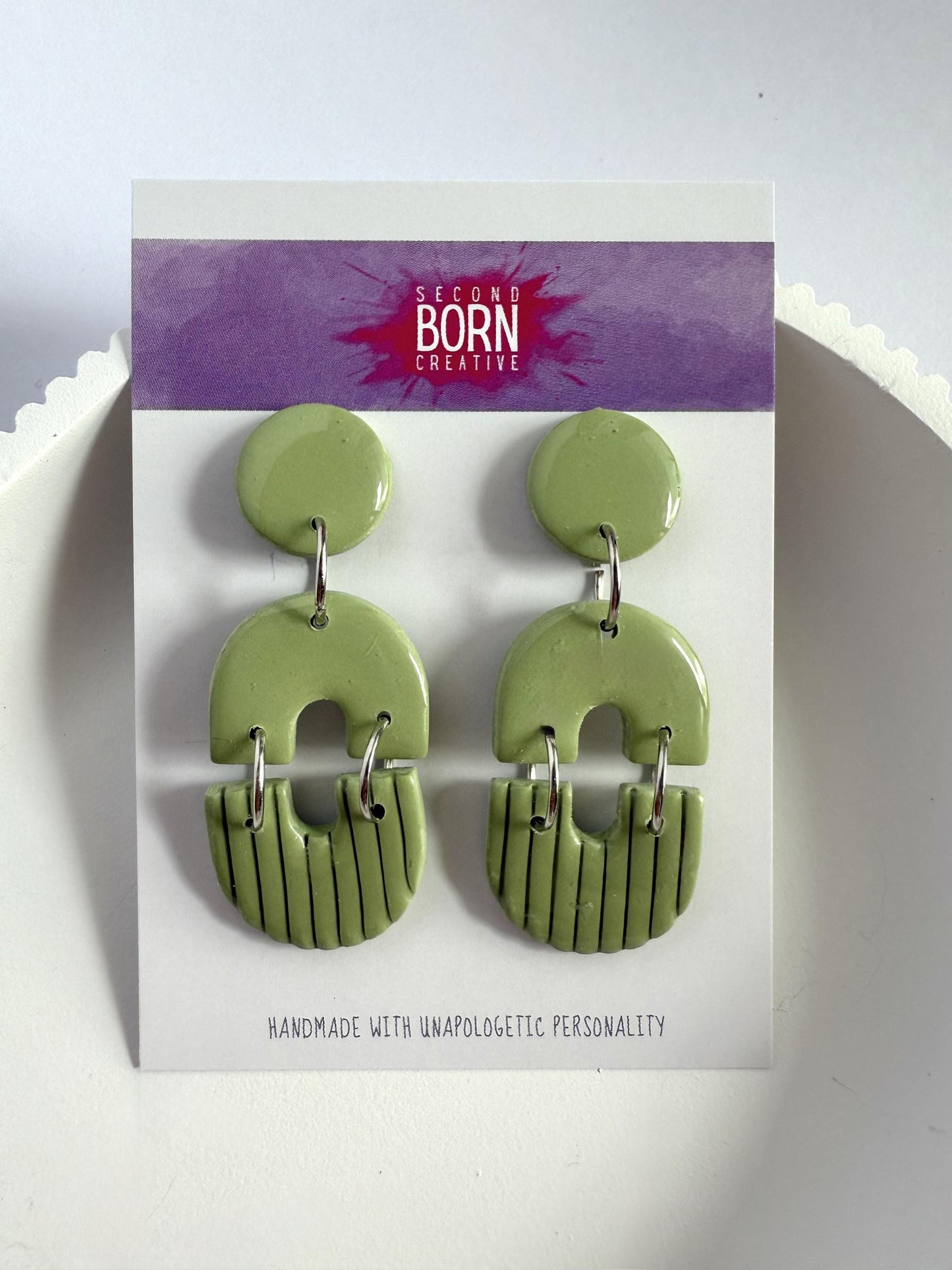 Double Rainbows! stud or hook dangle earrings - 5 colours
