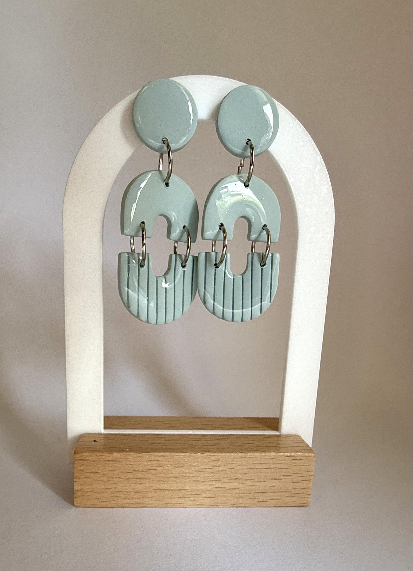 Double Rainbows! stud or hook dangle earrings - 5 colours