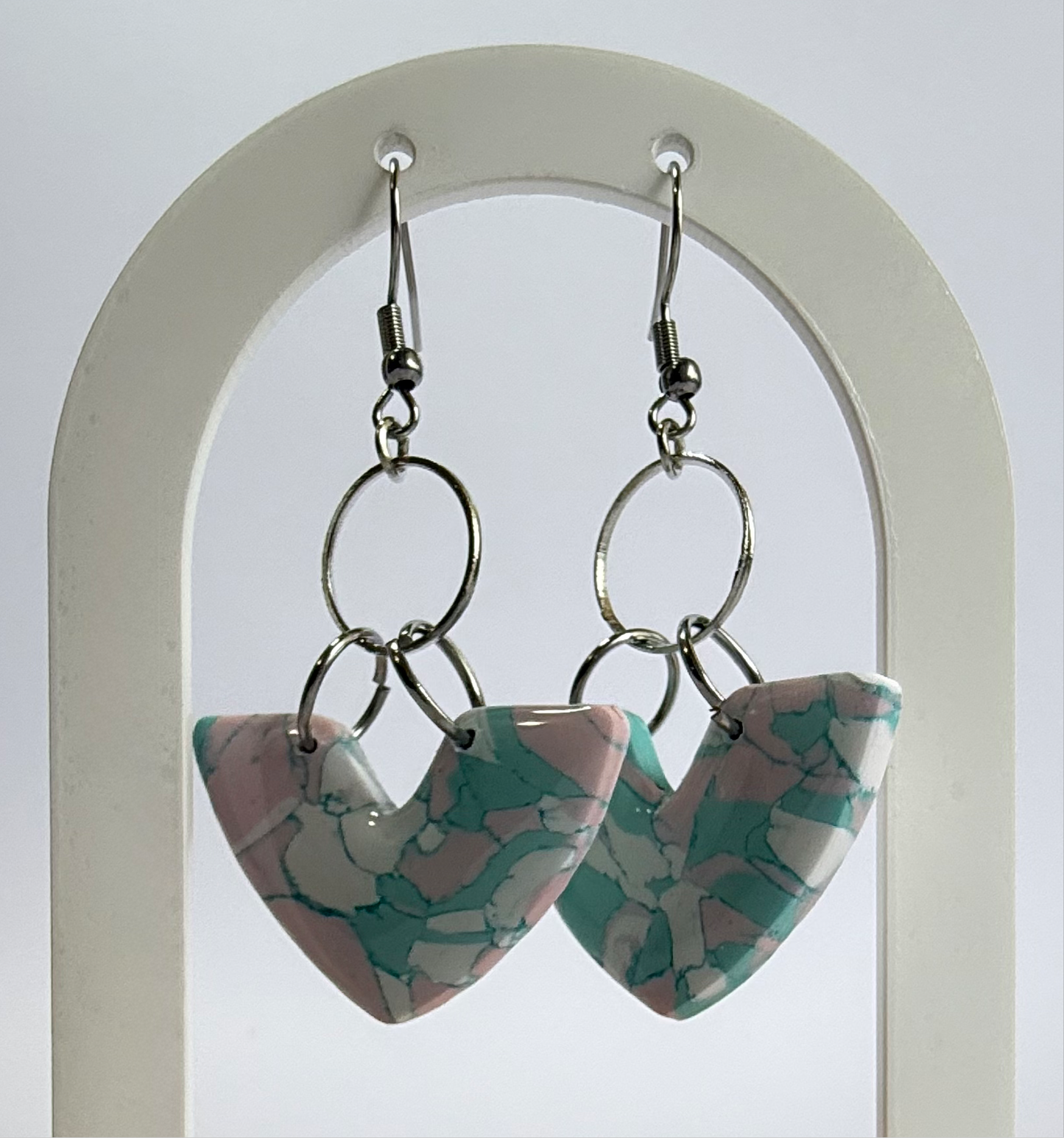 Pastel Princess large hook dangle earrings