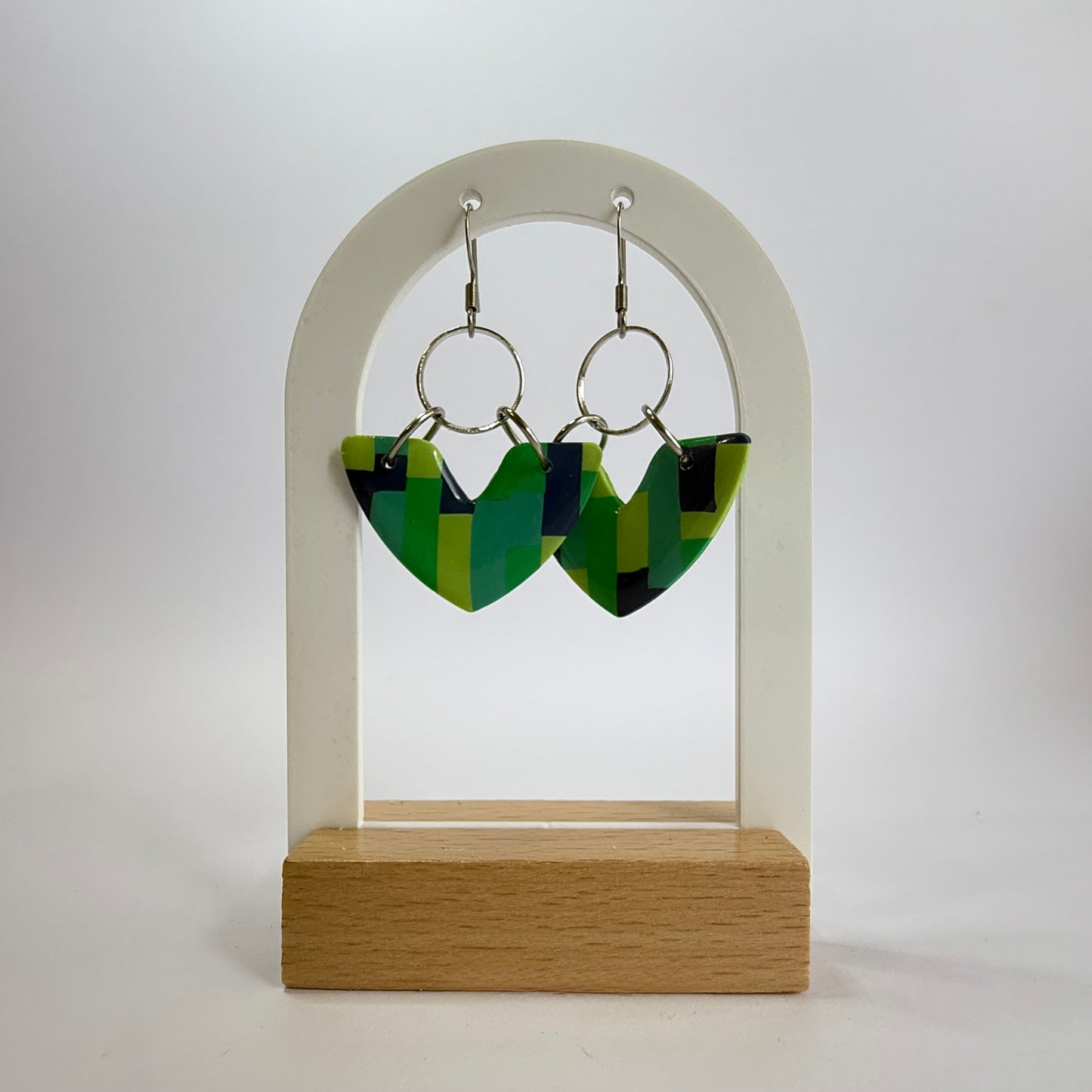 Build My Own World large hook dangle earrings with silver accent hoop