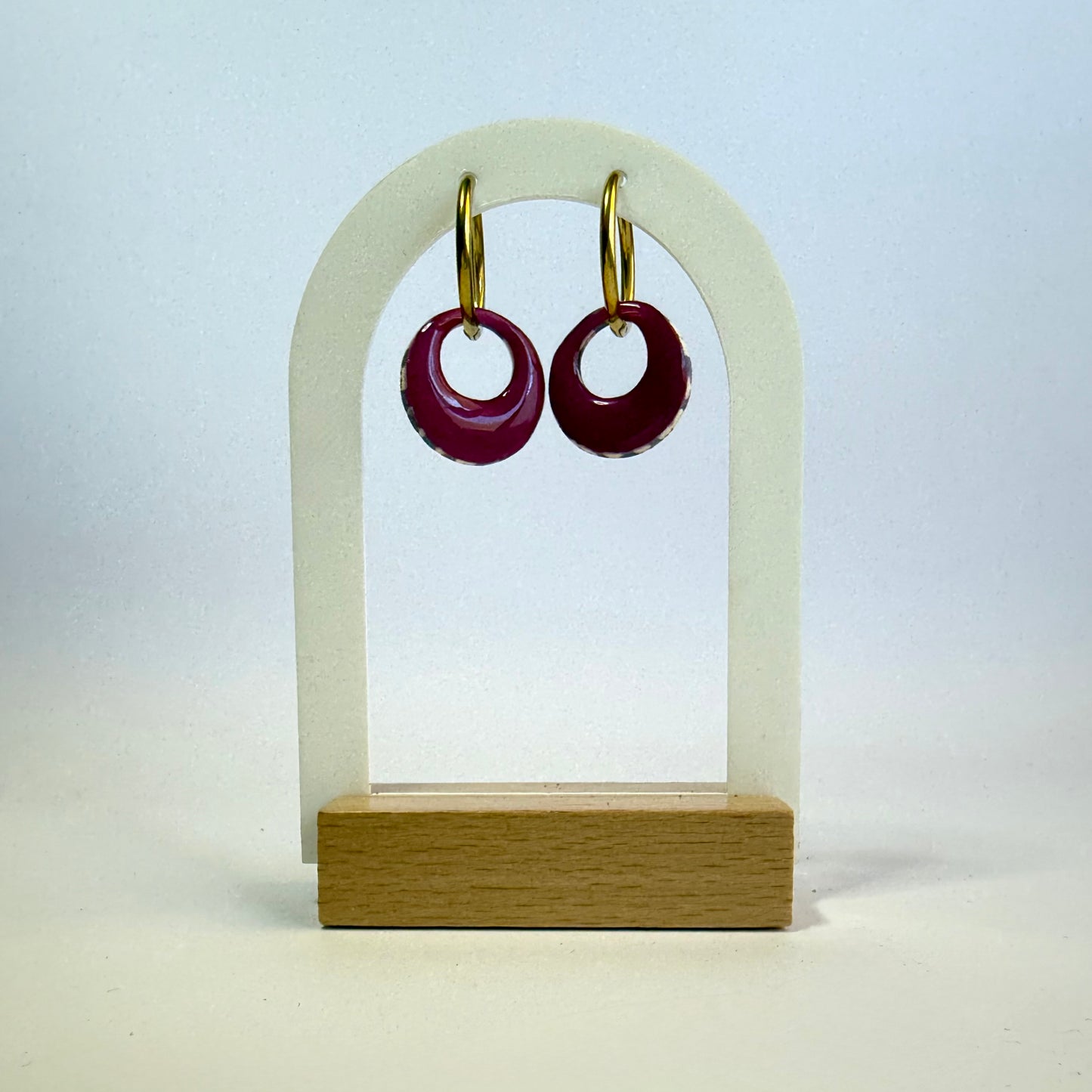 A-mazed hoop dangles