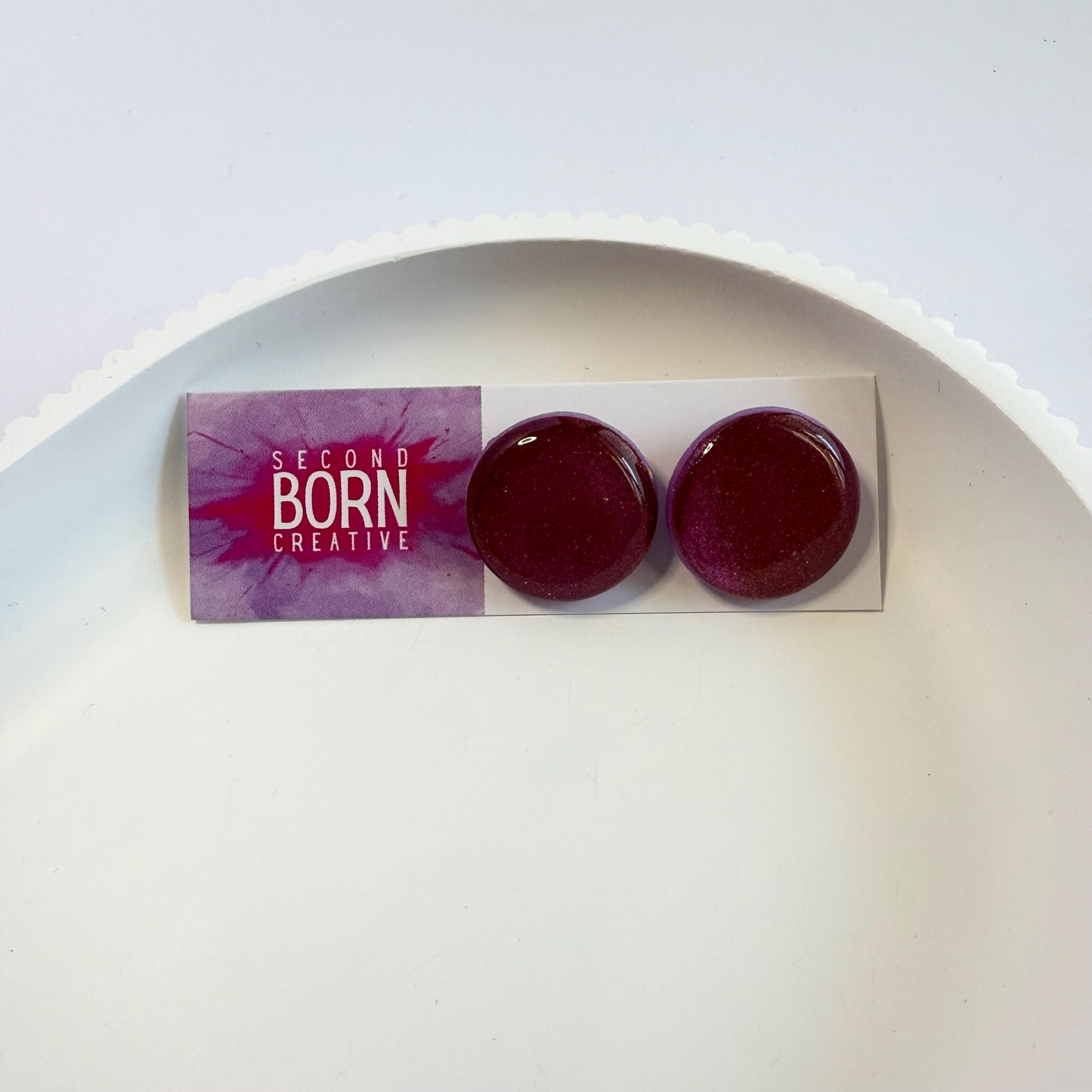 Fearless iridescent statement studs