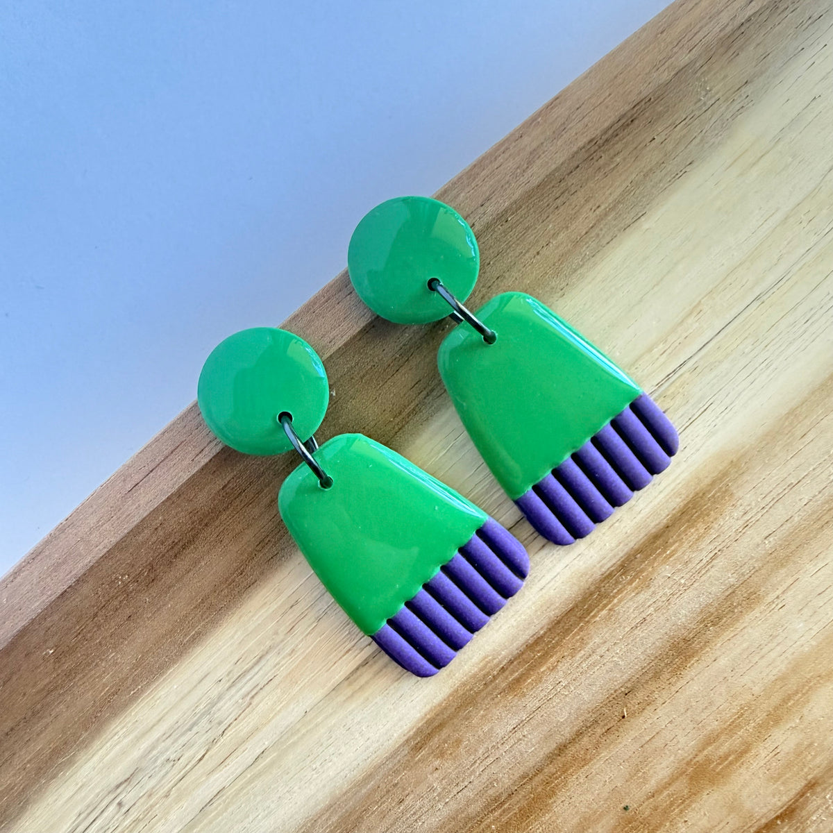 Bold Move dangles (purple & green)