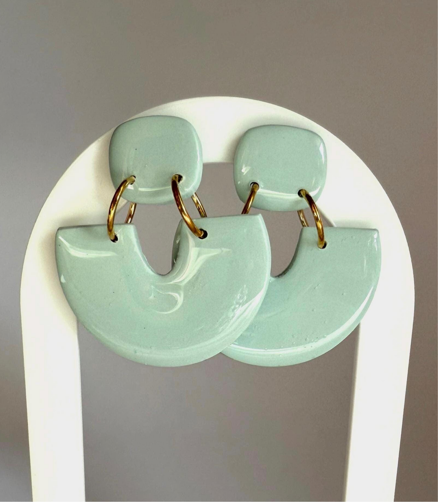 Feeling Blue-tiful medium stud drop earring - Second Born Creative