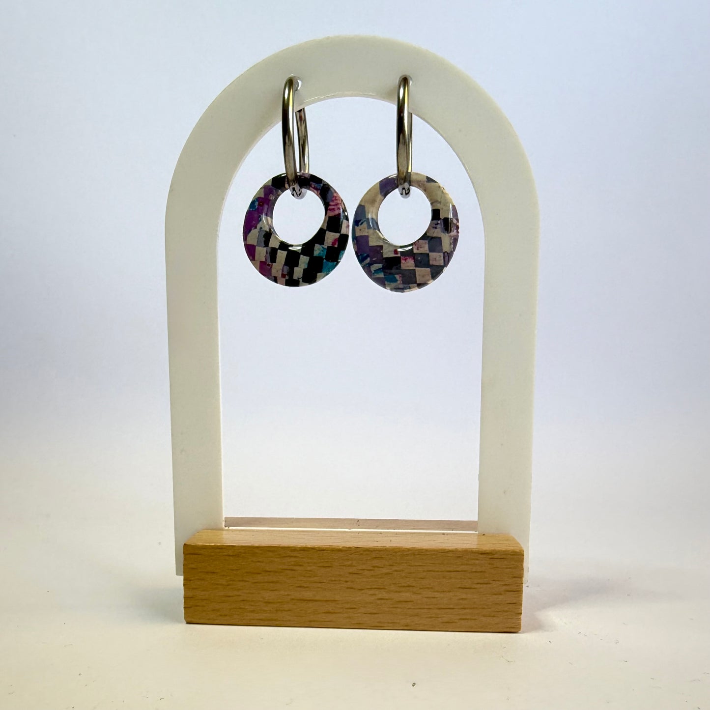 A-mazed hoop dangles
