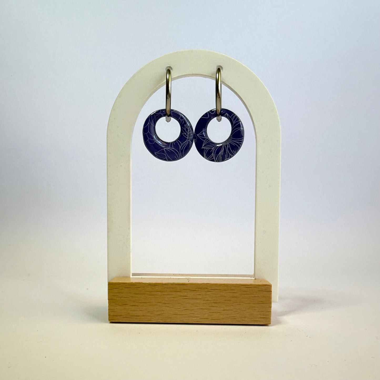 Flowers in Bloom hoop dangles