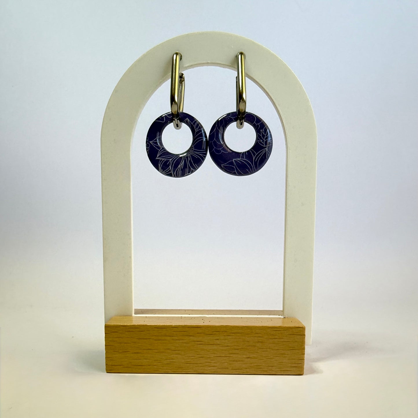 Flowers in Bloom hoop dangles