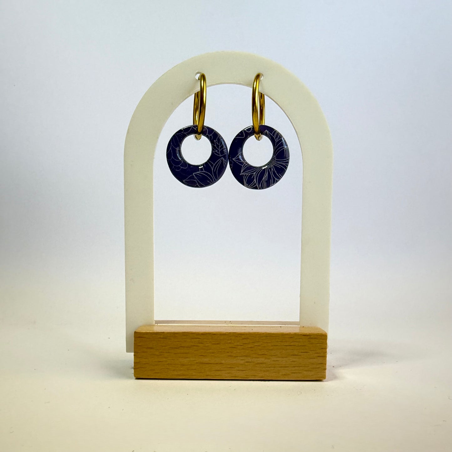 Flowers in Bloom hoop dangles