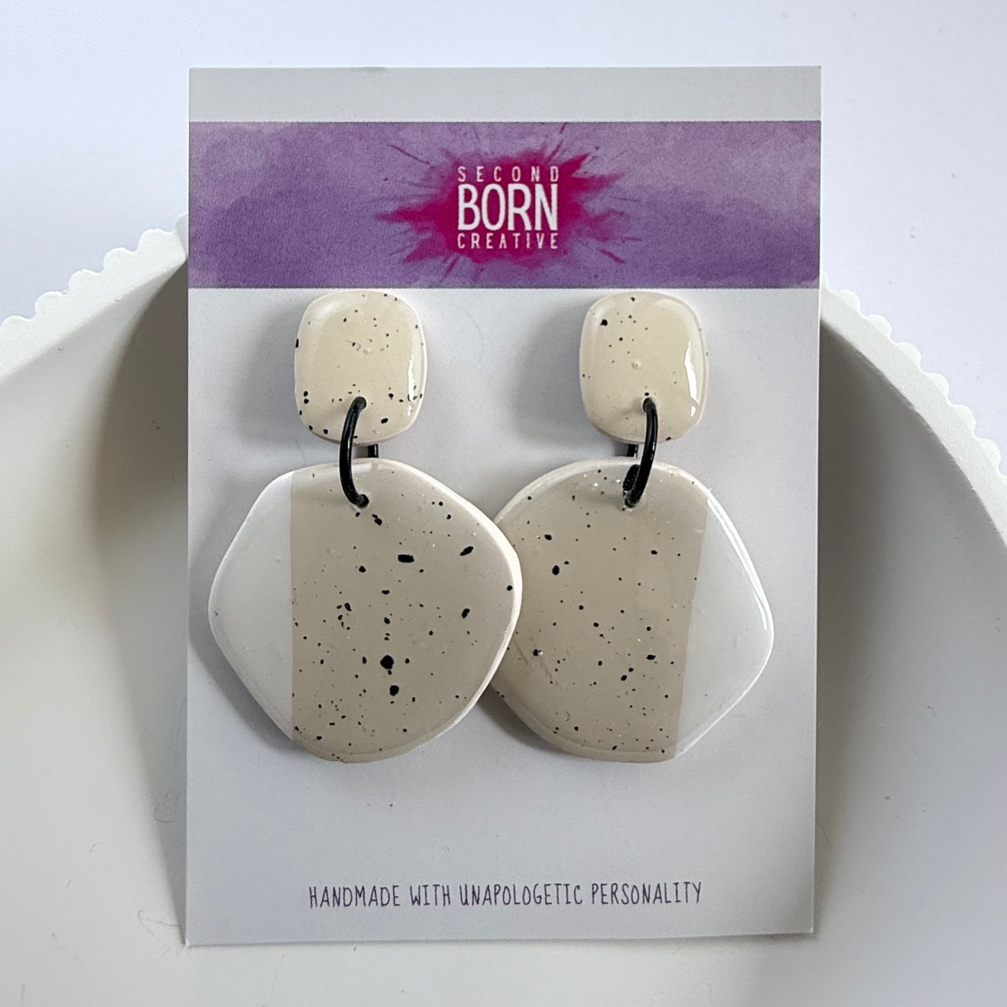 Light Earth medium stud dangle earrings