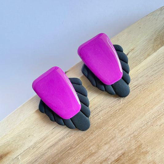 Bubblegum Noir extra statement studs