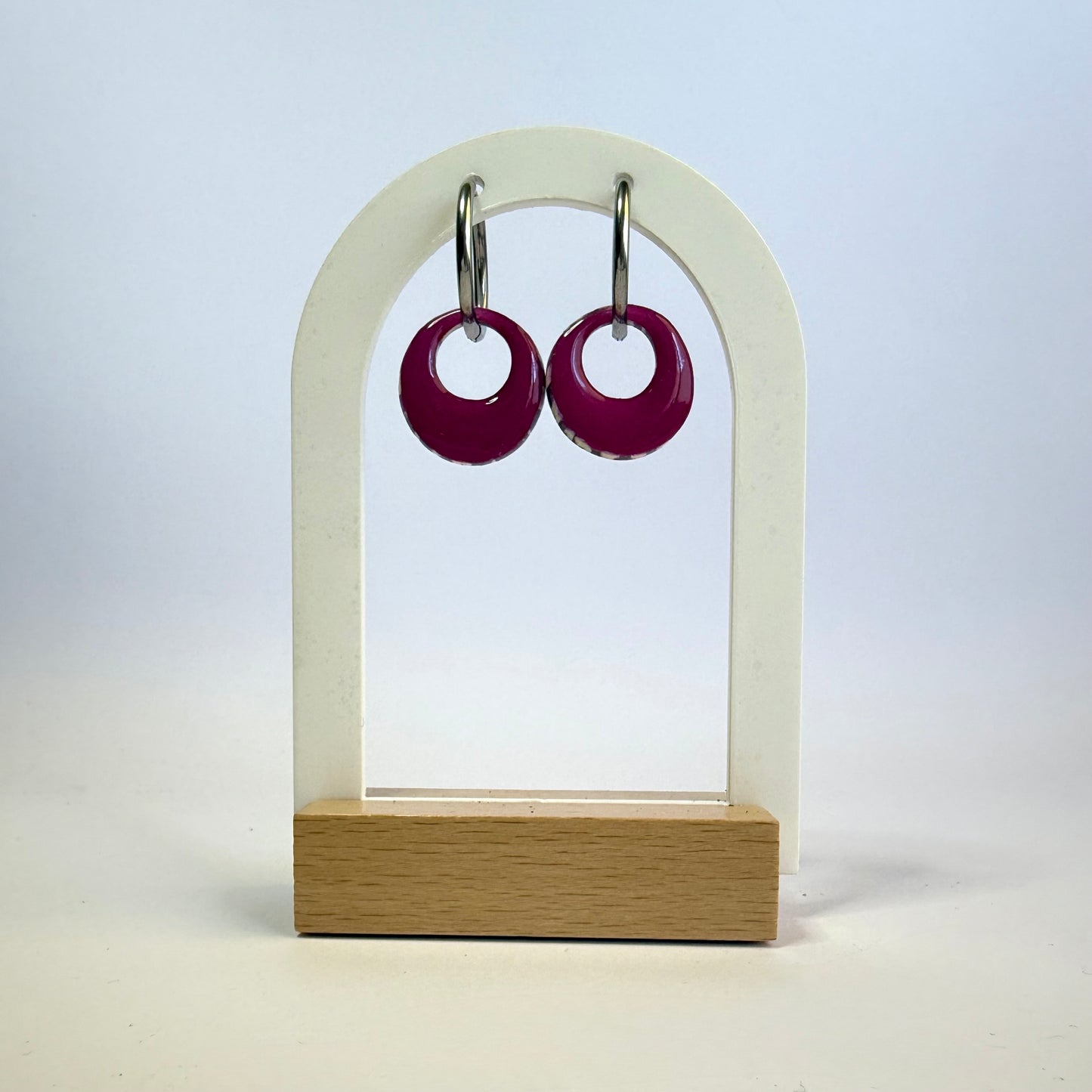 A-mazed hoop dangles