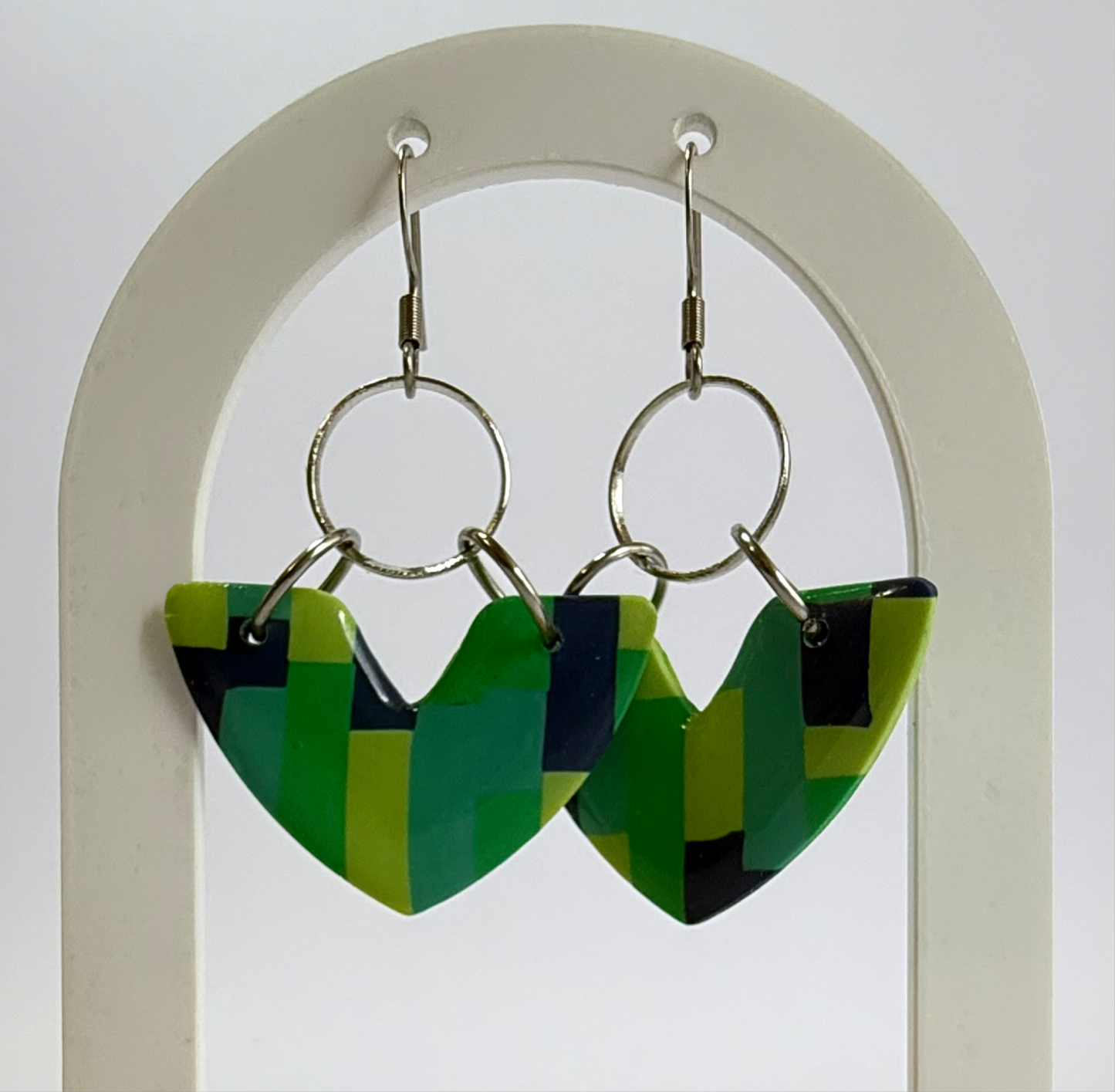 Build My Own World large hook dangle earrings with silver accent hoop