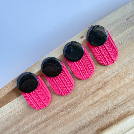 Bloom with Intent extra statement studs (Pink)