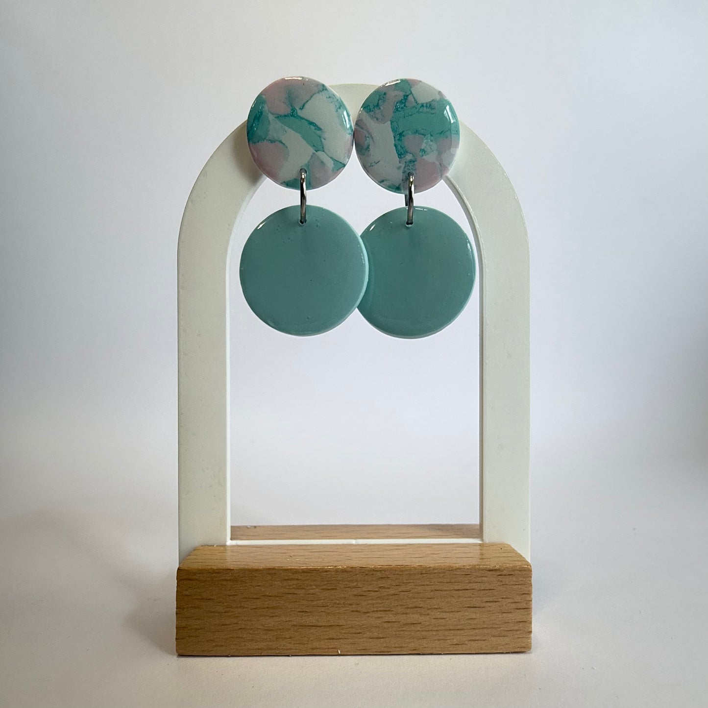 Pastel Princess medium stud dangle earrings