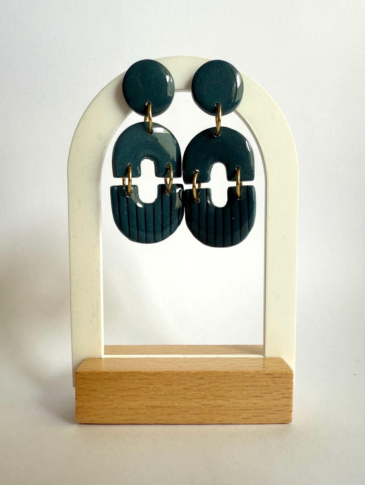Double Rainbows! stud or hook dangle earrings - 5 colours