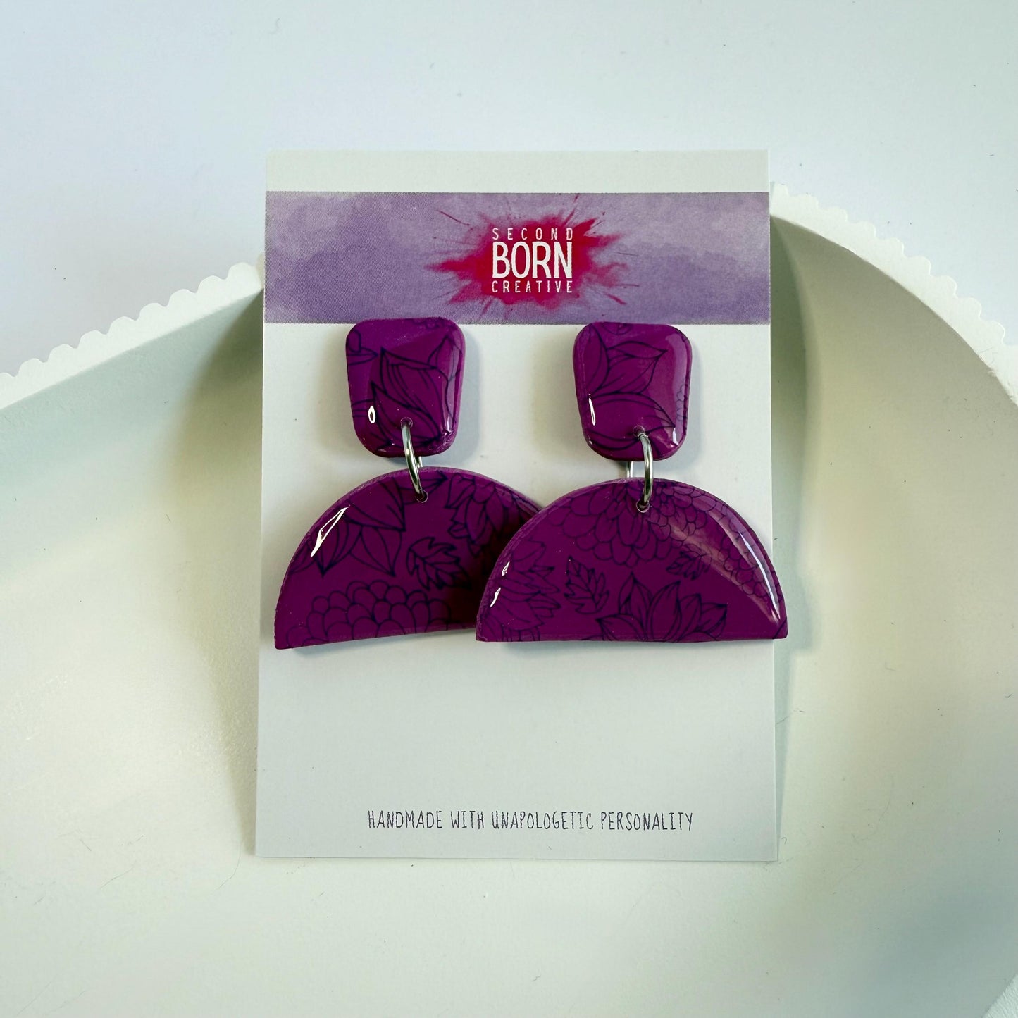 Fearless medium stud dangle earrings