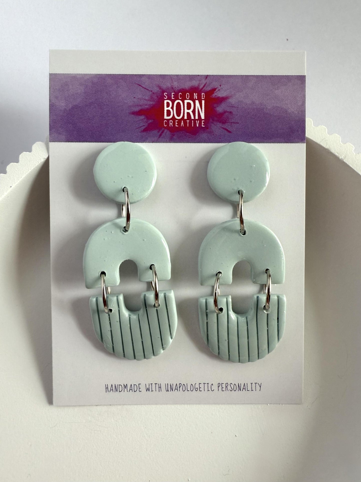 Double Rainbows! stud or hook dangle earrings - 5 colours