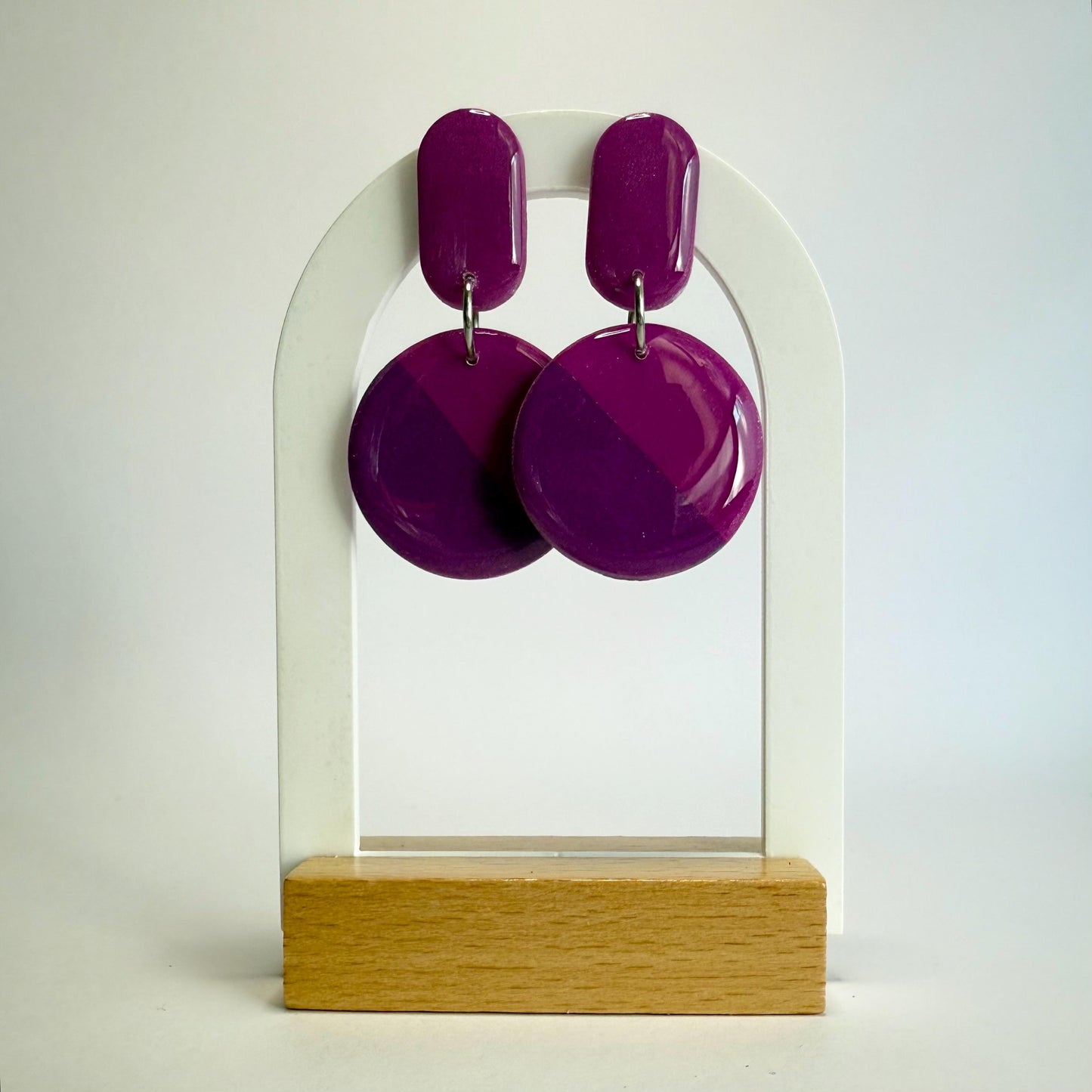 Fearless two tone stud dangle earrings - Second Born Creative