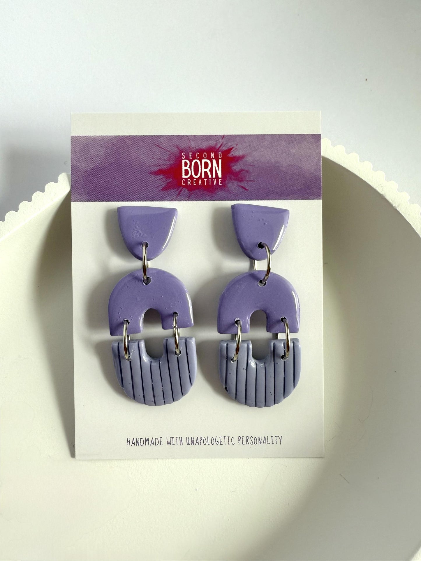 Double Rainbows! stud or hook dangle earrings - 5 colours