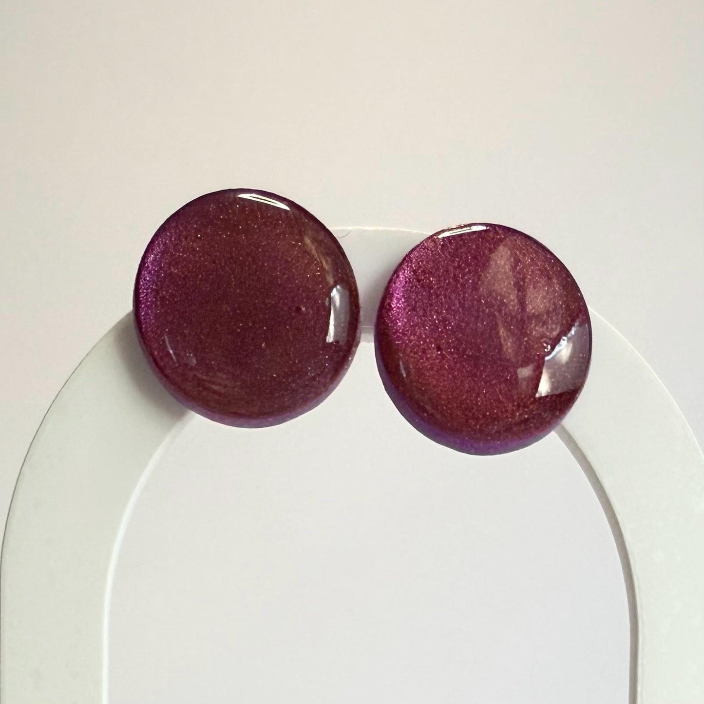 Fearless iridescent statement studs