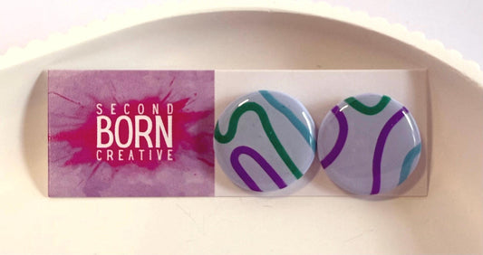 Get Your Squiggle On statement studs - Second Born Creative