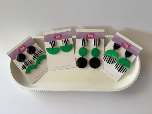 Mane Event medium stud dangle earrings - Second Born Creative