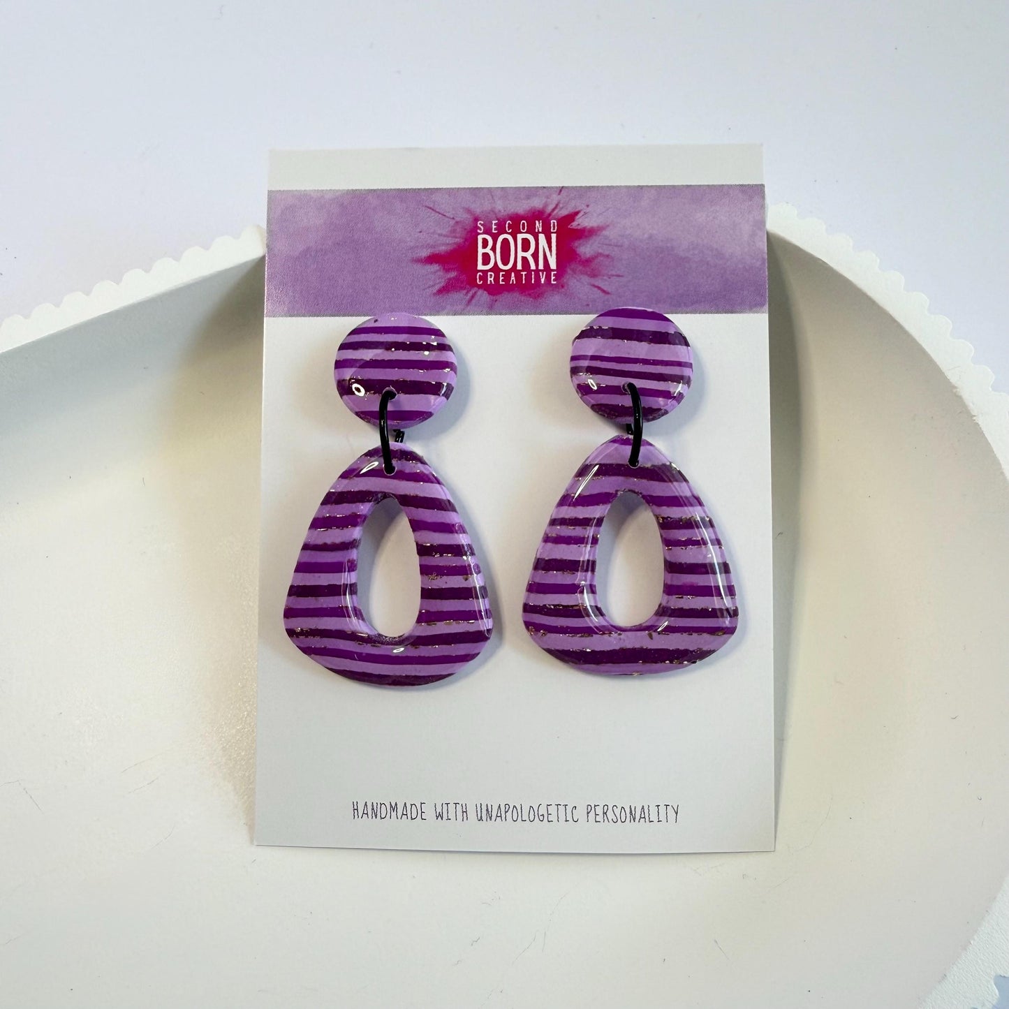Fearless medium stud dangle earrings