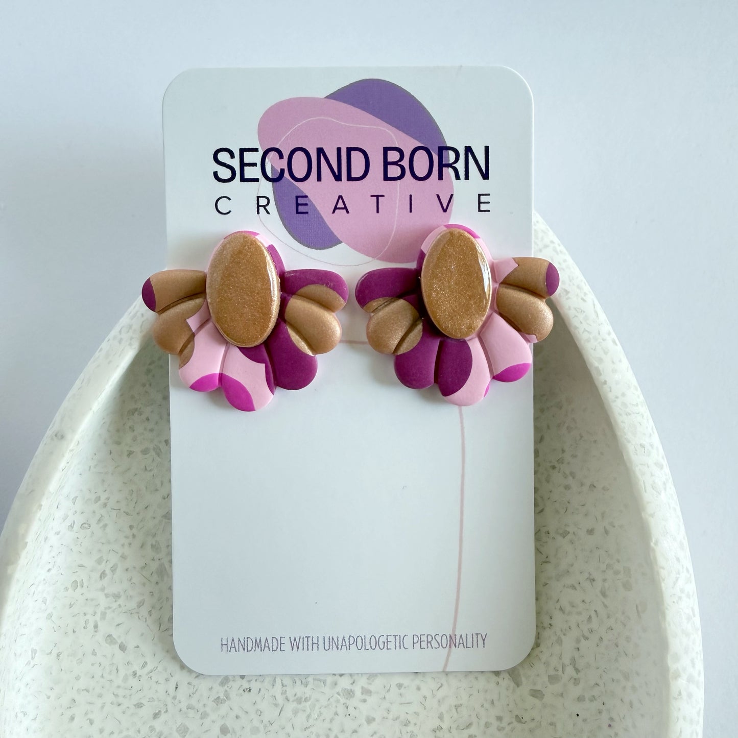 Yes Girl bronze extra statement studs