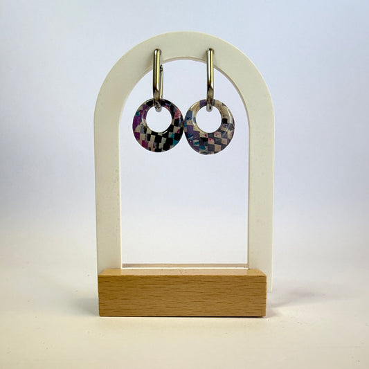A-mazed hoop dangles