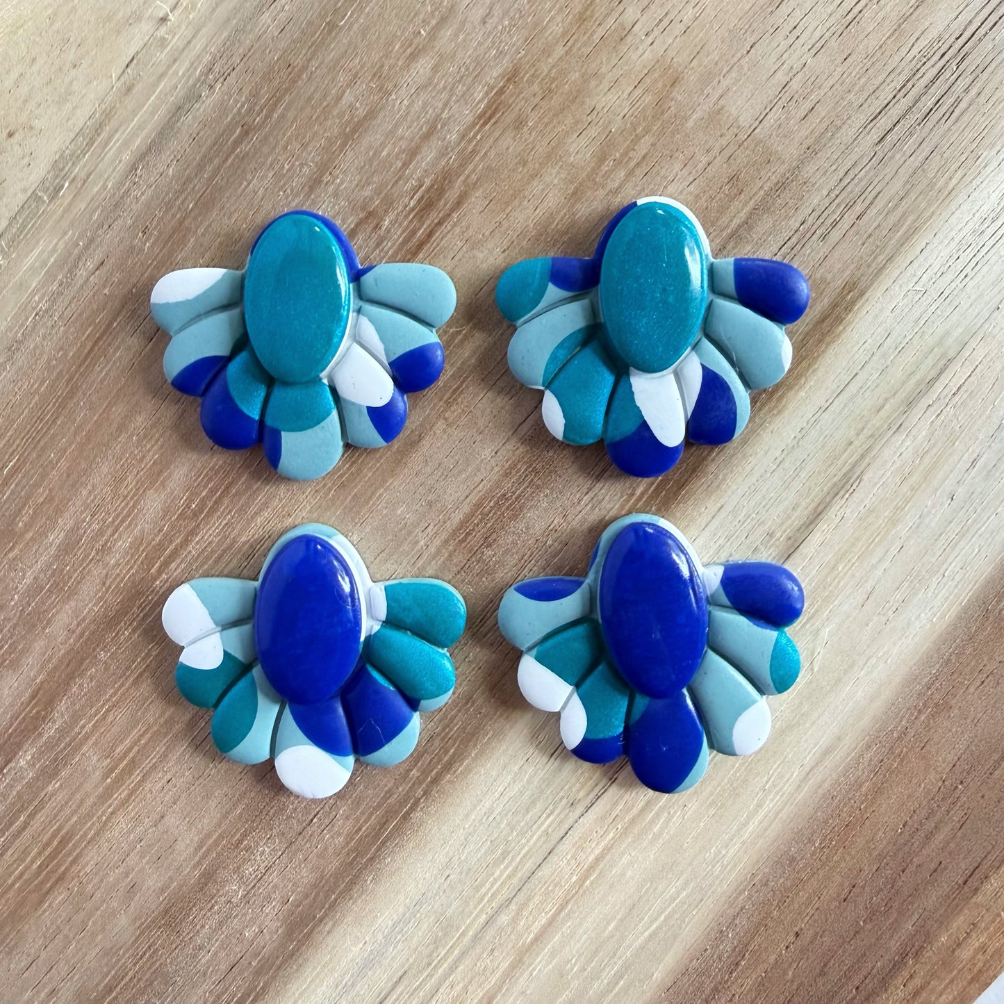 Not Today blue statement studs