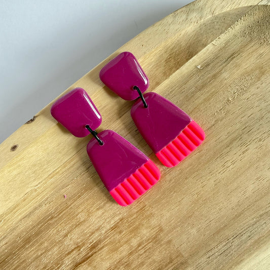 Bold Move magenta pink dangles