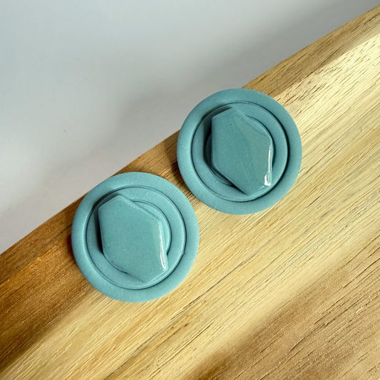 Jam Girl extra statement studs - blue