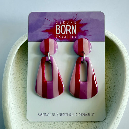 Candy Stripes dangles - vertical