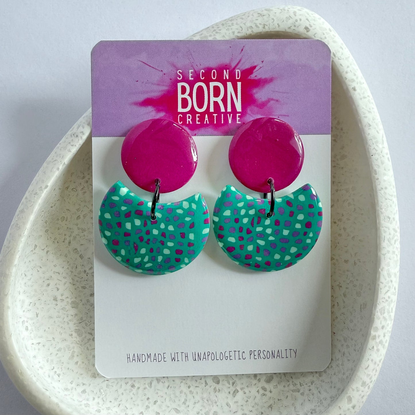 Spot’s Happening pink stud dangles