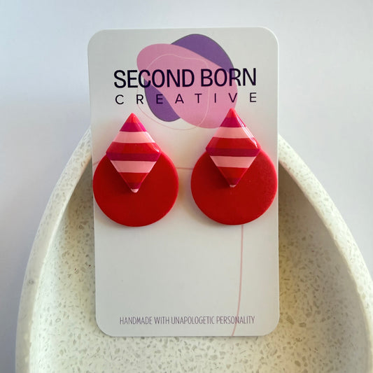 Fizzed extra statement studs (diamond)