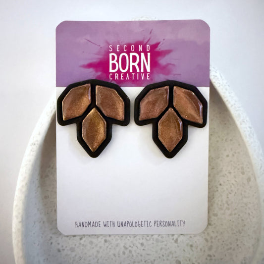 Quite Frankly gold extra statement studs