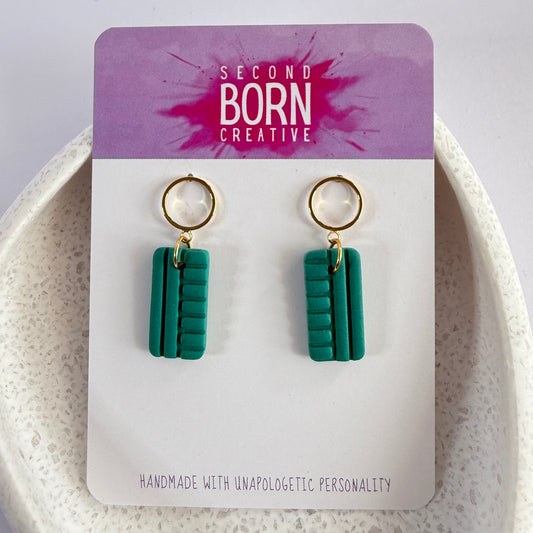 Bring It accent stud dangles (green or yellow)