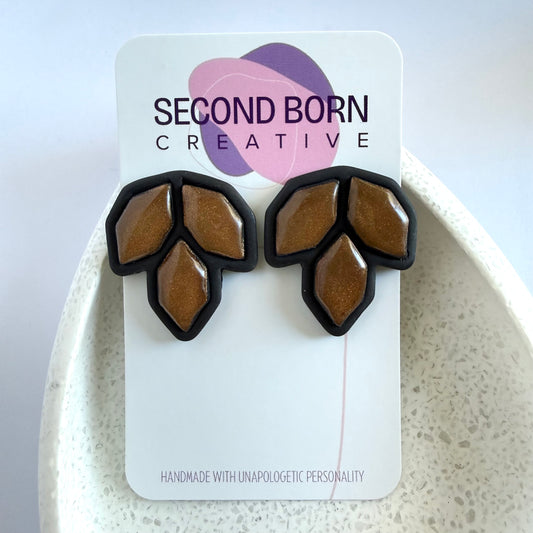 Quite Frankly gold extra statement studs