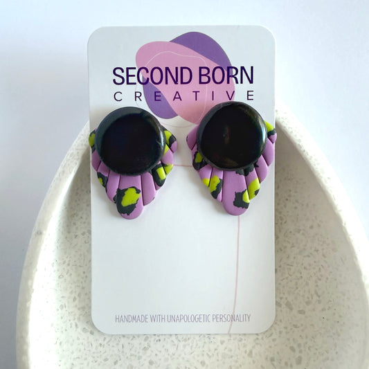 Super Leopard extra statement studs